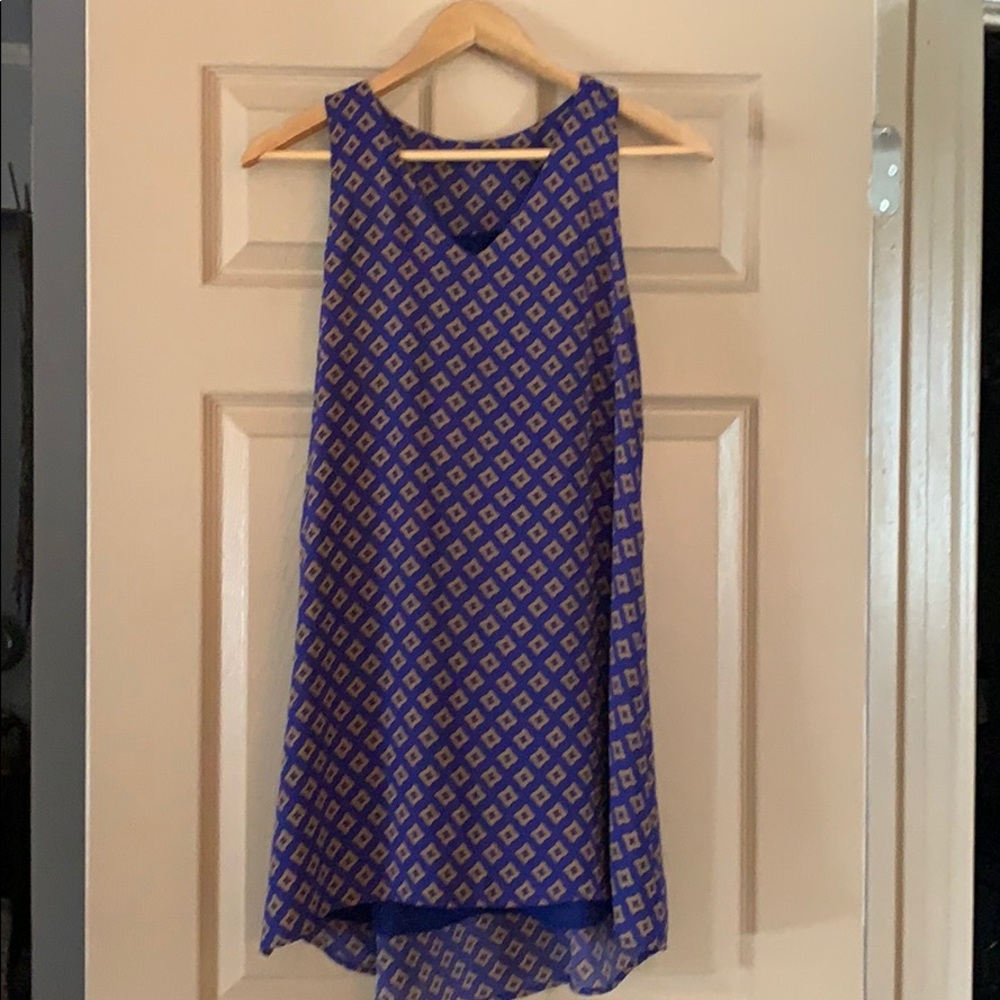 Purple and gold mid-dress